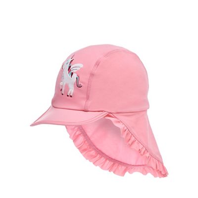 Girls' pink unicorn swim hat